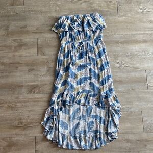 Blue Island Strapless Dress Size Medium